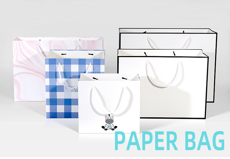 Wholesale Printing Custom Art Paper Glossy White Paper Shopping Bag With Logo