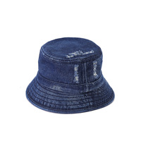 Chapeau Bob en Jean Vieilli Style Vintage avec Logo Personnalisé, Luxe, Hip Hop, Street Style, Unisexe, pour Festival, Événement, Usage Quotidien, Vente en Gros