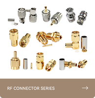 Conector Coaxial BMA-KFB2 de Latón de Alto Rendimiento, Conector Hembra BMA con Brida de 18G para RG086 RG405