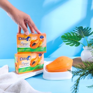 Savon à la papaye DiLia 125gr éclaircit et blanchit naturellement votre peau, nettoie en profondeur tout en révélant une peau éclatante. - Product Image 4