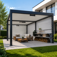 Pergola intelligente en aluminium résistante au vent Sweet Home, toit bioclimatique électrique, gazebo pour terrasse, jardin, patio, utilisation en extérieur