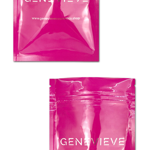 Sacs plats en plastique rose brillant imperméables avec fermeture à glissière personnalisés avec logo pour cosmétiques professionnels et voyages - Product Image 3