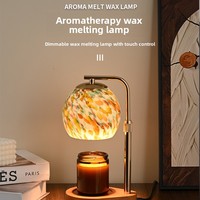 Lampe à cire fondue parfumée, brûleur de cire, lampe à bougie, veilleuse à intensité variable, lampe de table pour chambre à coucher