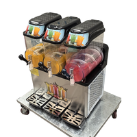Machine à Granita Commerciale Professionnelle 220V/110V à 3 Bacs pour Boissons Glacées et Granita Italienne – Idéale pour Boulangeries