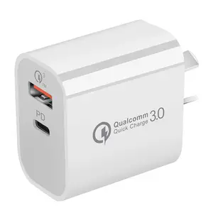फास्ट वॉल चार्जर 20w qc3.0 टाइप-सी मल्टी फंक्शन पीडी मोबाइल फोन ओ प्लग एडाप्टर