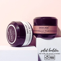 Gel de construction solide non collant 30g SAGALAGA – Remplace le gel d'extension traditionnel, solution anti-glissement pour la sculpture des ongles en salon