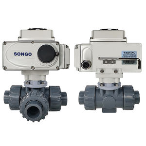 Actuador eléctrico DN50 <span class=keywords><strong>2</strong></span> pulgadas <span class=keywords><strong>3</strong></span> V 12V 24V 220V AC de plástico de PVC verdadera unión válvula de bola con la motorizado actuador - Product Image 2