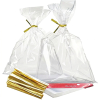 Sacs alimentaires transparents OPP haute clarté, sacs en plastique transparents comme du cristal pour l'emballage de gâteaux, biscuits et friandises