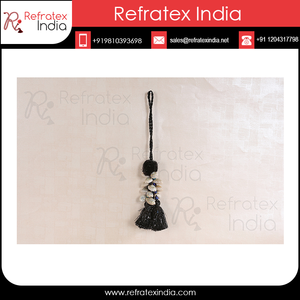 Decorative Handmade Indian Acrylic <b>Tassel</b> Pom Pom best <b>Tassel</b> <b>Fringe</b> Bulk Supply in India - Product Image 4
