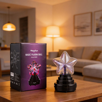 Bola de Plasma con Diseño de Estrella, Sensible al Sonido, Creativa, para Decoración de Escritorio y Celebraciones, Venta al Por Mayor