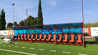 Banc de football VIP portable et mobile Sièges de stade de football pour joueurs de football Sièges de banc substituts Abris d'équipe Stands Chaise