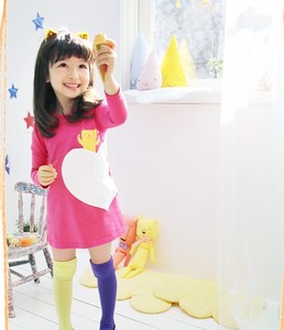 Ropa Infantil al por Mayor, Vestido Bonito de Manga Larga con Estampado de Corazón para Niñas Pequeñas, de Fabricante Chino - Product Image 3