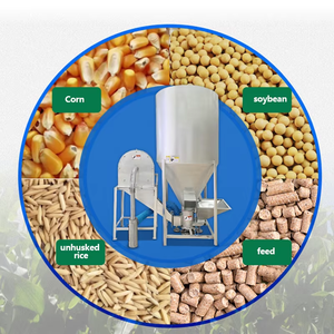 Bán buôn 500 kg/giờ tự động dọc động vật thức ăn Máy Nghiền trộn điều kiện mới Gia cầm Gà Máy xay Máy chế biến - Product Image 5