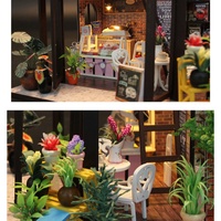 Kit de maison miniature à faire soi-même, puzzle en bois 3D de Noël, ensemble de bricolage pour la décoration de la maison, à partir de 10 ans, fabriqué en Chine