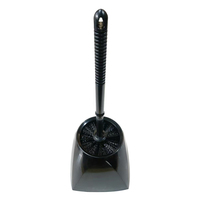 EcoClean Ensemble de brosse pour toilette à long manche en plastique de haute qualité, nettoyage en profondeur, facile à assembler avec support