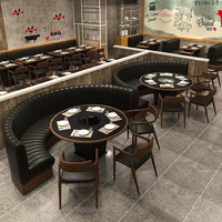 Nouveaux modèles de meubles commerciaux canapé de club personnalisé couleur restaurant moderne demi-rond stand canapé