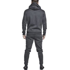 Customized Men Hoodie Pullover Sports Casual <b>Cardigan</b> 2 Piece Set Custom Embroidered Logo Men's Pure 100% Cotton Tracksuit Set - Product Image 2