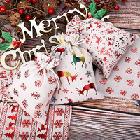 Pochette en toile de jute avec cordon coulissant, sac cadeau de noël pour bonbons, offre spéciale