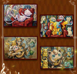 Cartes de collection PGU Pokémon et peintures à l'huile, personnages d'anime Pikachu Luffy, cartes à collectionner, jeux de société, jouets, cadeaux - Product Image 4