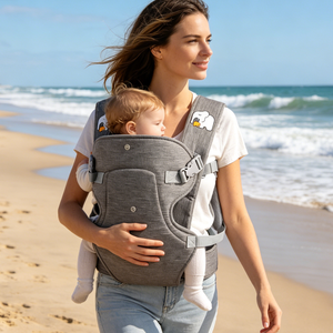 Porte-bébé pour bébés et tout-petits, facile à porter à l'avant et à l'arrière, aide au <span class=keywords><strong>portage</strong></span> ergonomique avec soutien du cou - Product Image 4
