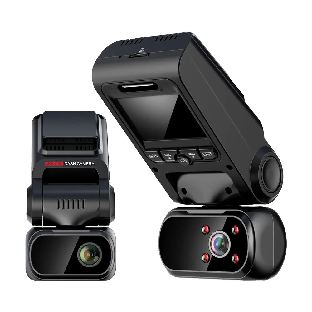 Kamera dasbor mobil gaya tersembunyi dua saluran 1080P dengan Sensor Starvis IMX307