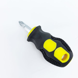Lot de 12 tournevis courts à double embout avec tige en Cr-V, embouts Phillips et plats, manche antidérapant de 38 mm, présentés dans une boîte personnalisée pour le marché - Product Image 5