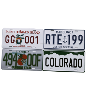 Placa de Matrícula Personalizada en Relieve Estilo Vintage, Tamaño Estadounidense, Lámina de Aluminio, Placa de Número de Auto para Decoración Automotriz - Product Image 1