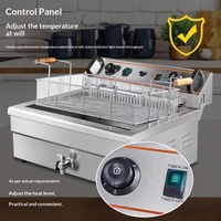 Crownwing Premium RVS Elektrische/Gas Heteluchtfriteuse Oven Friteuse |   Zichtbaar kookproces BPA-vrij Commercieel gebruik