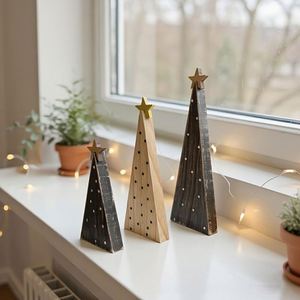2026 New Styles Natural Wooden Christmas <b>Tree</b> Star <b>Topper</b> Ornament for Home Party Holiday Decor Factory Custom - Product Image 6