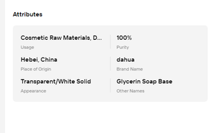 100% Purity Glycerin Soap Base Transparent White Solid Goat Milk Enriched for Gentle <b>Skin</b> Cleansing DIY Soap - Product Image 6