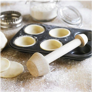 Tarta Tamper Pastelería Tamper Mini Pan Madera Shell Masa Muffin para hacer Muffin, Pecan Pies, Tartas de queso y postres - Product Image 4