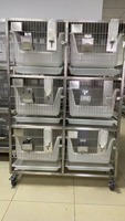 Cage pour animaux de laboratoire Cage pour élevage de lapins en acier inoxydable sec