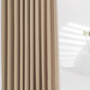 <span class=keywords><strong>Tende</strong></span> Oscuranti in Stile <span class=keywords><strong>Lino</strong></span> Color Tè al Latte per Finestre di Hotel, Tessuto per Soggiorno, 100% Poliestere, Stile Europeo, Set da 10 Pezzi - Product Image 2