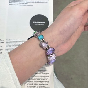 Correa Elástica con Cuentas de Cristal de Colores para Reloj Inteligente, Brazalete Ajustable Ultra Chain para Apple iWatch 98765 - Product Image 2