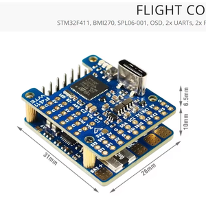 Controlador de Vuelo Matek Mateksys F411-WTE STM32F411 con BEC Integrado, Salida 2-6S ESC 90A, Sensor de Corriente, para Drones de Ala Fija, BMI270 - Product Image 2