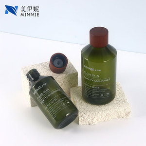 Botella Cosmética Minnie Close Skin de 300 ml, Vidrio Esmerilado con Tapa de Madera para Tónico, Desmaquillante, Botellas Recargables - Product Image 2