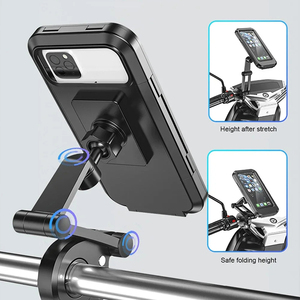 Support Vélo GPS Universel Magnétique et Réglable pour <span class=keywords><strong>Moto</strong></span> et Bicyclette avec Étui Étanche pour Écran Tactile, Rotation à 360° - Product Image 6