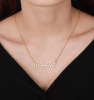 Collier personnalisé avec nom infini Yibao OEM/ODM, collier avec plaque nominative en acier inoxydable 18K, collier avec pendentif significatif pour elle