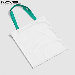 Sac à main en toile avec impression de logo personnalisé, sac de shopping réutilisable, 10 couleurs, sac à bandoulière, sac fourre-tout à sublimation - Product Image 1
