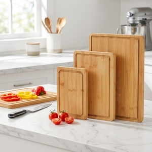 Juego <span class=keywords><strong>de</strong></span> 3 tablas <span class=keywords><strong>de</strong></span> <span class=keywords><strong>cortar</strong></span> <span class=keywords><strong>de</strong></span> bambú rectangulares con ranura profunda <span class=keywords><strong>para</strong></span> jugos, reversibles, libres <span class=keywords><strong>de</strong></span> BPA, <span class=keywords><strong>para</strong></span> cocina. - Product Image 2
