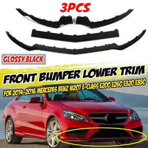 W207 <b>Car</b> Front Bumper Lip Body Kit Splitter <b>Diffuser</b> Spoiler Protector <b>for</b> Mercedes <b>for</b> Benz W207 E-Class E200 E350 2014-2016 - Product Image 1