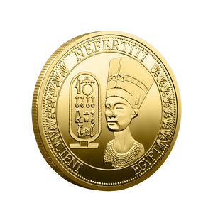 Moneta Commemorativa del Faraone Egizio Nefertiti, Bicolore, Cultura dell'Antico Egitto, Moneta da Collezione - Product Image 3