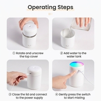 WLS-1305 Mini humidificateur USB portable en gros, humidificateur d'air de bureau avec veilleuse LED colorée pour la maison, le bureau et la voiture