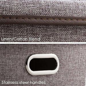 <b>Large</b> Collapsible Storage <b>Bins</b> Storage Boxes Linen Fabric Storage Cubes for Kids With Cover for Home Bedroom - Product Image 4