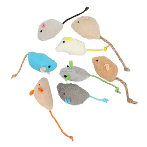 Grosir Pabrik mainan kucing interaktif lembut tikus Logo kustom