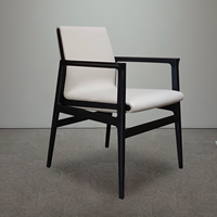 Chaise de salle à manger minimaliste italienne avec dossier, chaise de négociation pour restaurant et hôtel, chaise en bois massif, chaise de thé