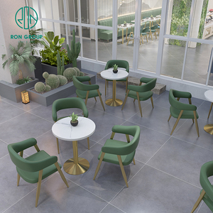 Cà phê cửa hàng đá cẩm thạch nhà hàng ghế và bảng sofa Booth chỗ ngồi đồ nội thất <span class=keywords><strong>Set</strong></span> cho cafe cà phê cửa hàng - Product Image 5