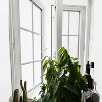 Ventana Abatible Horizontal de PVC, Color Blanco, Insonorizada, Ahorro de Energía, Estándar AAMA, para Dormitorio y Sala de Estar