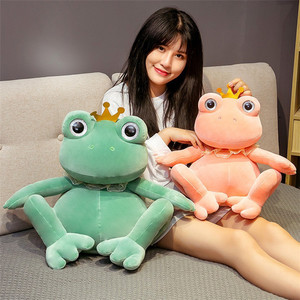 Peluche <span class=keywords><strong>Grenouille</strong></span> Princesse Personnalisée OEM ODM, Logo, Taille et Couleur Personnalisables, <span class=keywords><strong>Grenouille</strong></span> en Peluche avec Couronne Dorée et Dentelle, Mascotte pour Cadeau Promotionnel de Mariage - Product Image 4