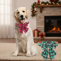 Kalung Anjing Natal dengan Dasi Kupu-kupu, Kalung Hewan Peliharaan yang Dapat Disesuaikan dengan Dasi Kupu-kupu yang Dapat Dilepas, Kalung Natal dengan Dasi Kupu-kupu untuk Anak Anjing Perempuan dan Laki-laki